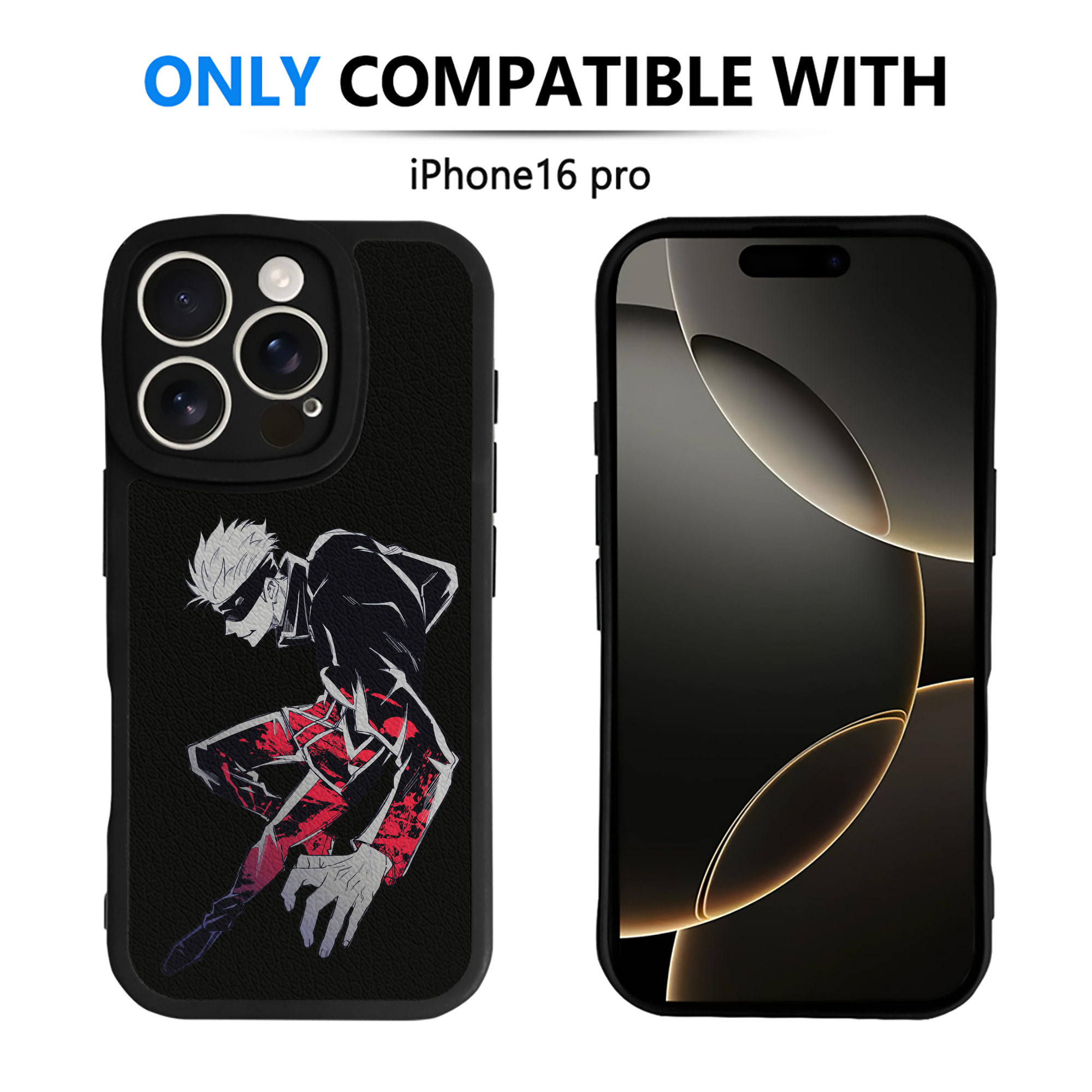 （画像用） 呪術廻戦 Jujutsu Kaisen 【iPhone 16シリーズ対応】シリコンスマホケース（レザー調） 材質：シリコン
